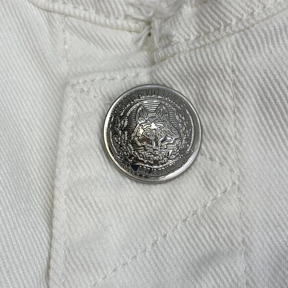 Zadig & Voltaire Women’s Kaely Destroy Denim Jacket Size S Judo White - Picture 5 of 11